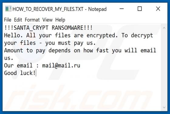 SANTA_CRYPT Ransomware