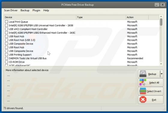 PCMate Free Driver Backup Unwanted Application