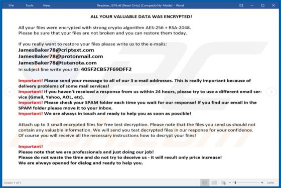 JB78 Ransomware