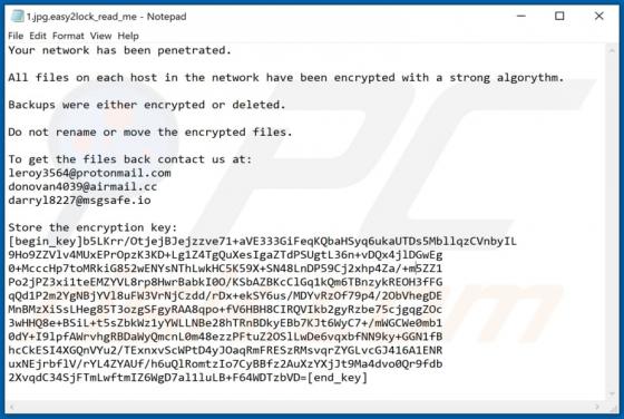 Easy2Lock Ransomware