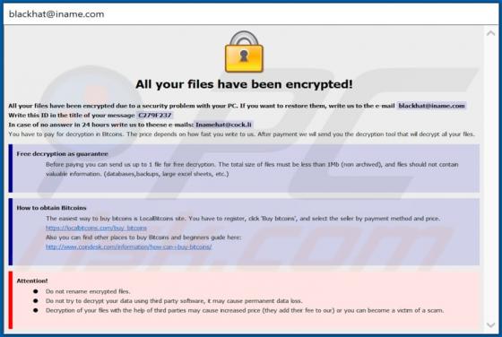 bH4T Ransomware
