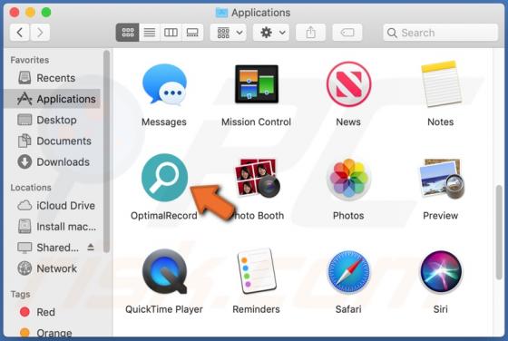 OptimalRecord Adware (Mac)