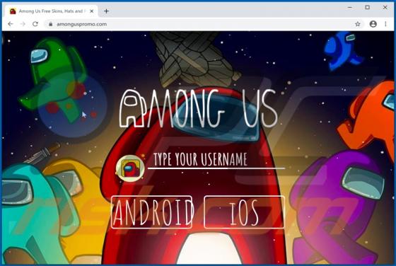 Among Us Free Items Scam