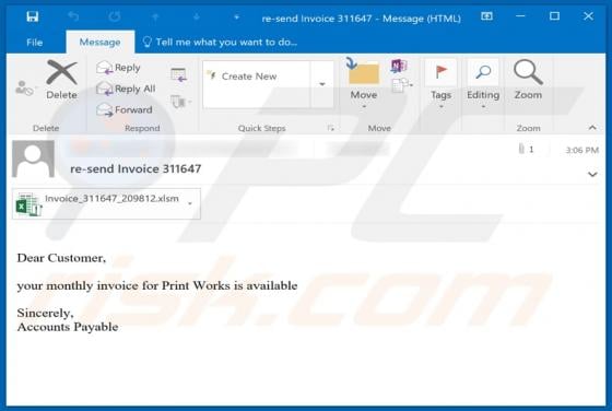 Print Works Email Virus