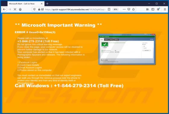 ERROR # 0xuaO-0x156m(3) POP-UP Scam