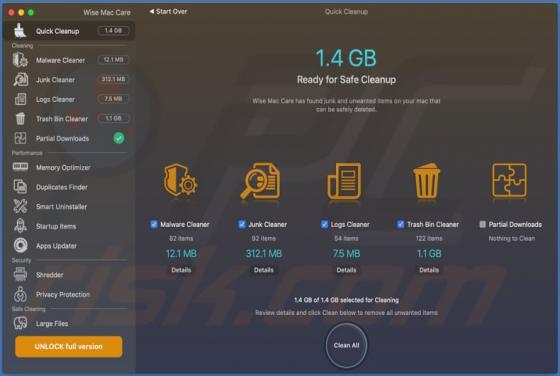 Wise Mac Care Potentially Unwanted Application (Mac)