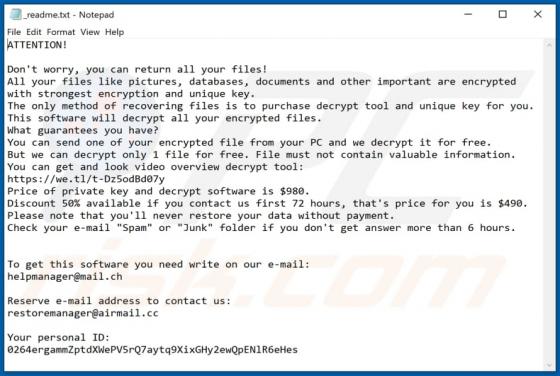 Vvoa Ransomware