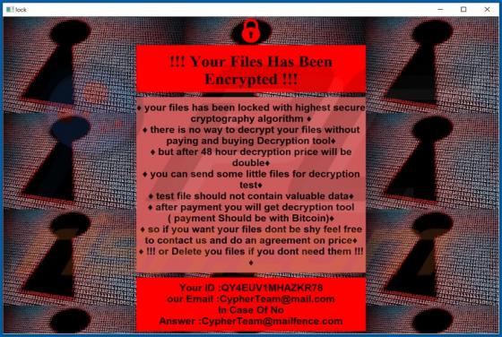 Cypher (VoidCrypt) Ransomware