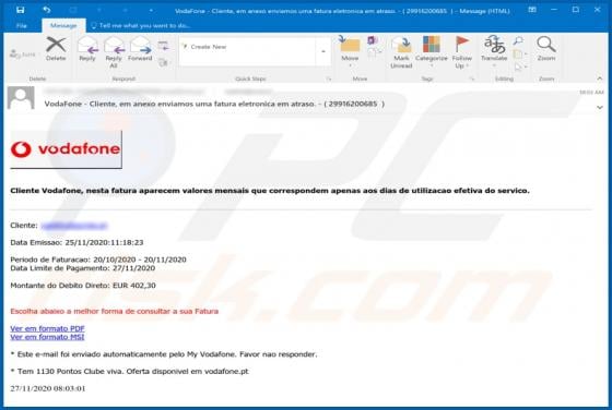 VodaFone Email Virus