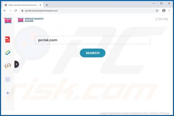 StreamSearchWizard Browser Hijacker