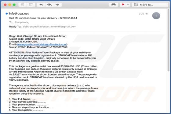 National UK Lottery Email Scam