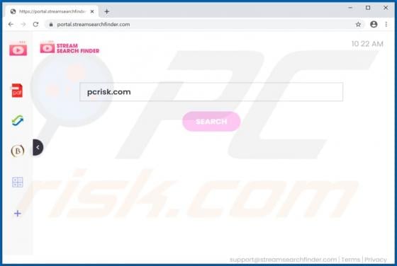 StreamSearchFinder Browser Hijacker
