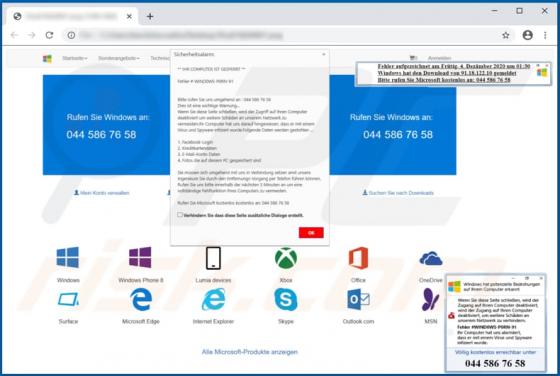 Error # WINDOWS-PORN-91 POP-UP Scam