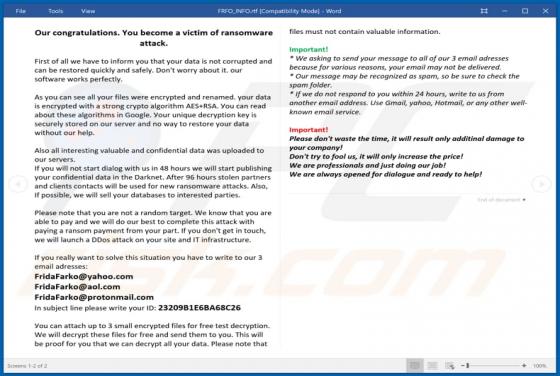 FRFO Ransomware