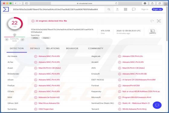 SearchUp Adware (Mac)