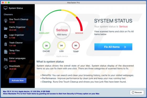 Macfaster Pro Unwanted Application (Mac)