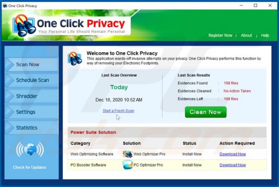 One Click Privacy Unwanted Application