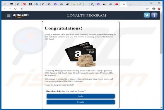 $500 Amazon Gift Card! POP-UP Scam