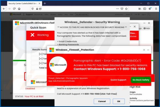 Pornographic Alert POP-UP Scam