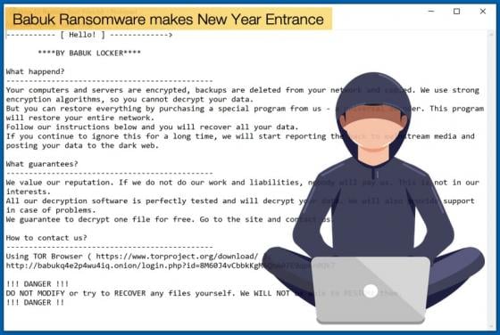 Babuk Ransomware makes New Year Entrance