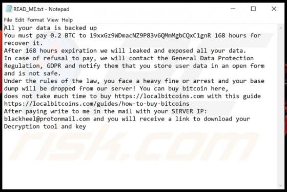 Blackheel Ransomware