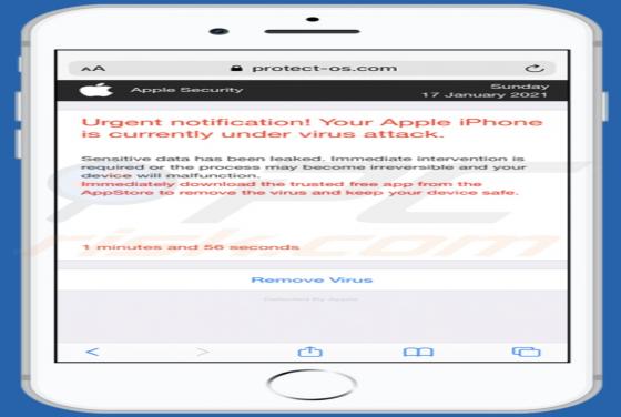 Your Apple IPhone Is Currently Under Virus Attack POP-UP Scam (Mac)