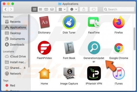 GenerationUpdater Adware (Mac)