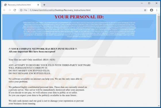Deathfiles Ransomware
