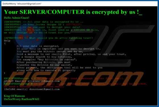 DoNotWorry Ransomware