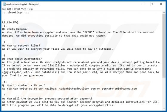 BKGHJ Ransomware