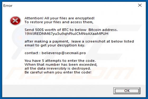 Omfl (Xorist) Ransomware