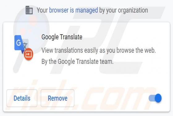 Fake Google Translate Extension