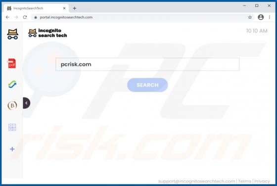 IncognitoSearchTech Browser Hijacker