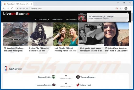 Liveonscore.tv Ads