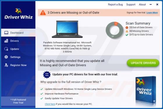 Driver Whiz Unwanted Application