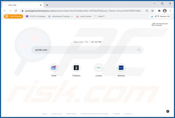 Package Tracker Express Browser Hijacker