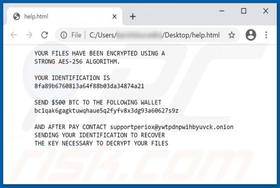 Periox Ransomware