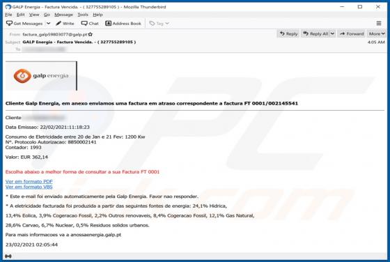 Galp Energia Email Virus
