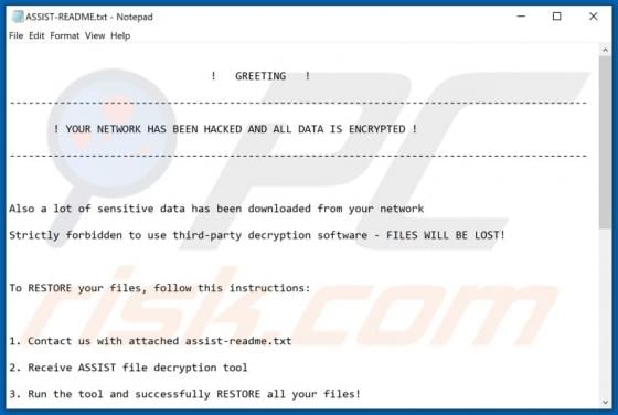 Assist Ransomware