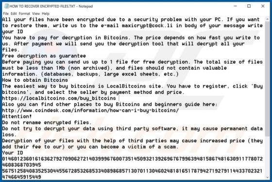 Maxi Ransomware
