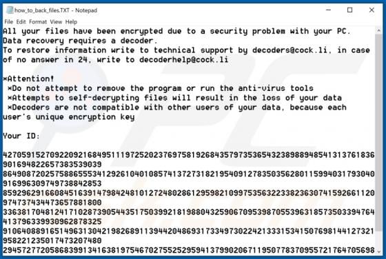 .crypt (Amnesia) Ransomware
