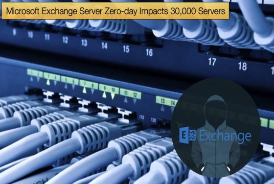 Microsoft Exchange Server Zero-day Impacts 30,000 Servers