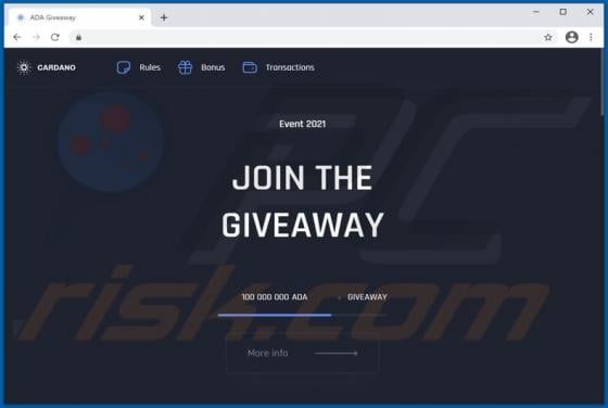 Cardano Giveaway Scam