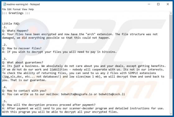 Arch Ransomware