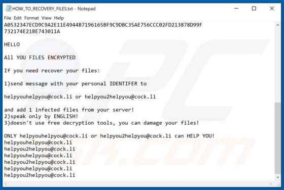 HelpYou Ransomware