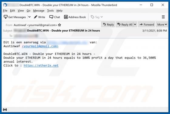 Double Your ETHEREUM Email Scam
