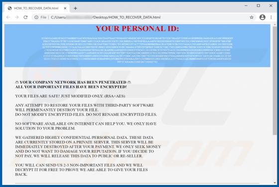 CRYPTBD Ransomware