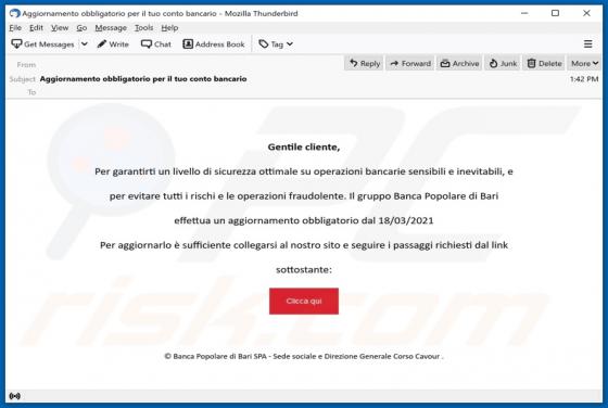 Banca Popolare Di Bari Email Scam