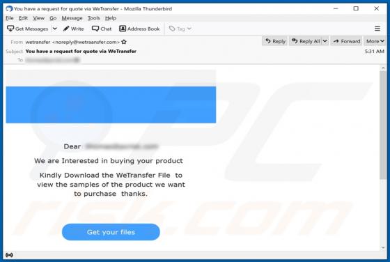 We Are Interested In Buying Your Product Email Scam