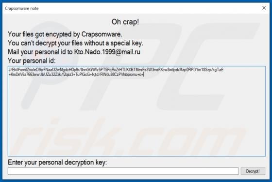 Crapsomware Ransomware